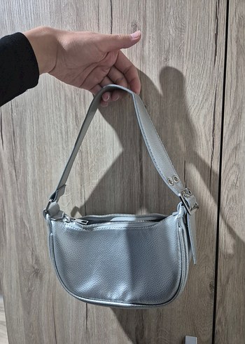 Gri Kadın Omuz Çantası - Görsel 3