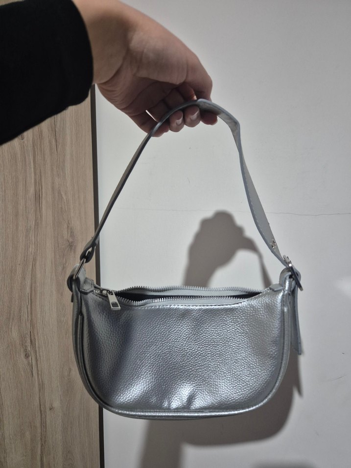 Gri Kadın Omuz Çantası - Görsel 2