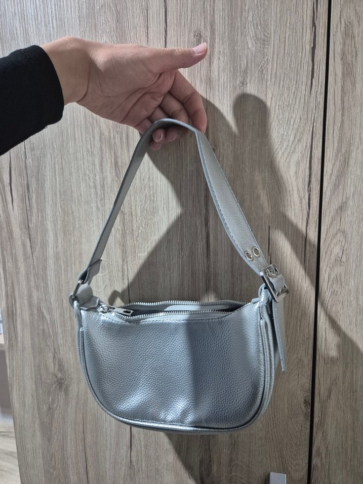 Gri Kadın Omuz Çantası - Görsel 3