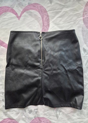 Siyah Mini Deri Etek - Görsel 9