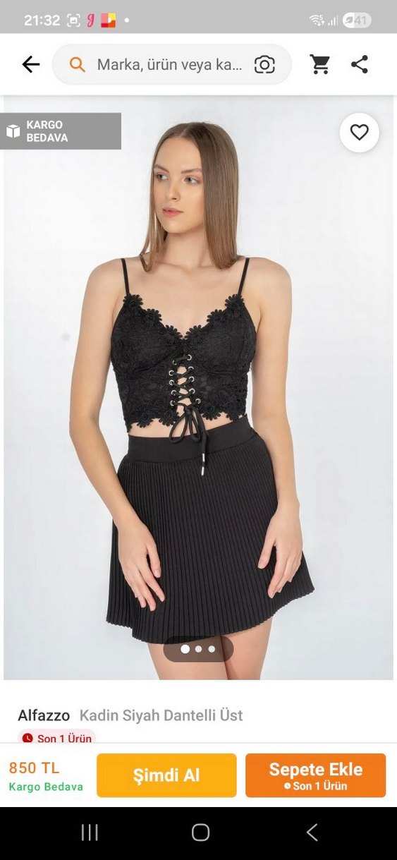 Dantel Detaylı Siyah Mini Büstiyer - Görsel 5