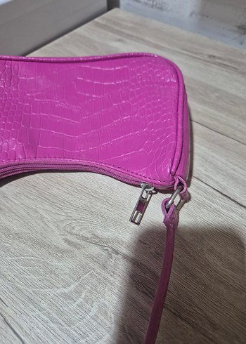 Pembe Deri Kadın Omuz Çantası - Görsel 3