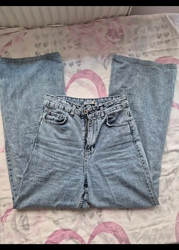 Yırtık Bol Kesim Kadın Kot Pantolon - Görsel 3