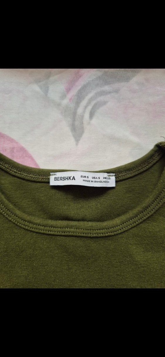 Kadın Haki Uzun Kollu Basic Bluz - Görsel 4