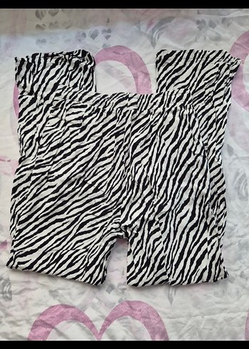 Zebra Desenli Salaş Kadın Pantolon - Görsel 4