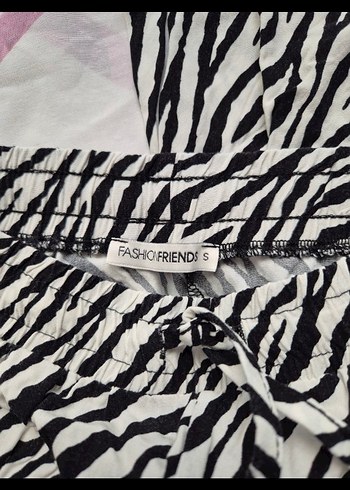 Zebra Desenli Salaş Kadın Pantolon - Görsel 3