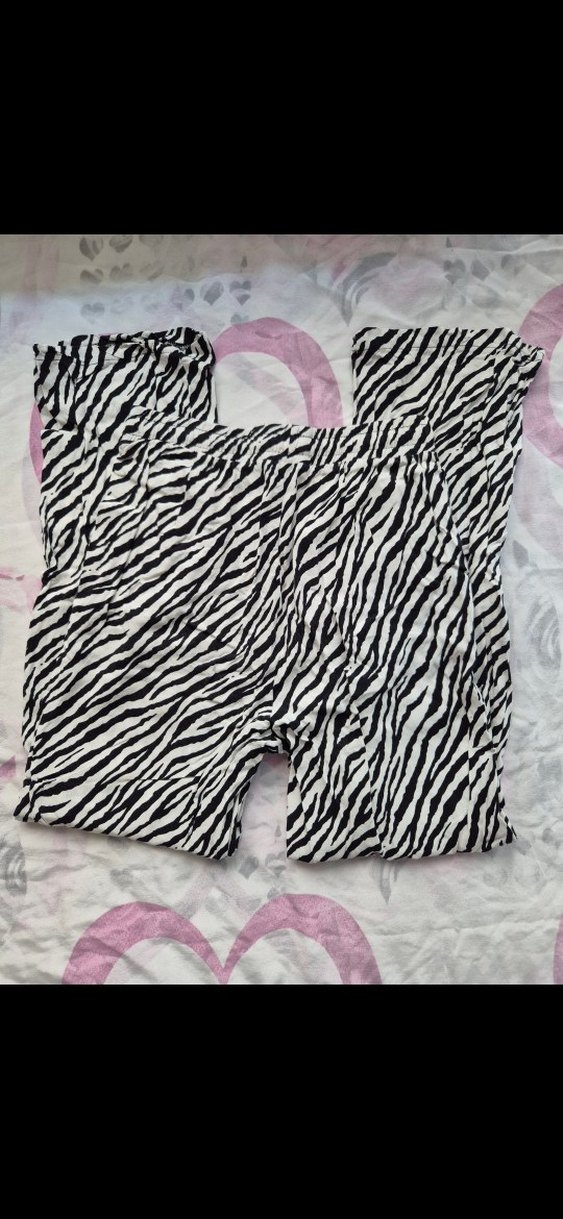 Zebra Desenli Salaş Kadın Pantolon - Görsel 4