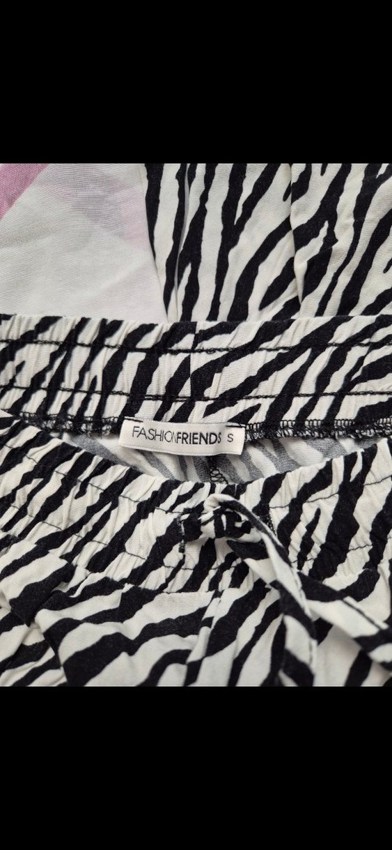 Zebra Desenli Salaş Kadın Pantolon - Görsel 3