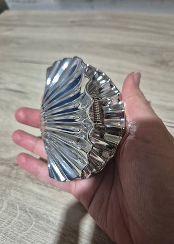 Viral midye toka gümüş rengi - Görsel 5