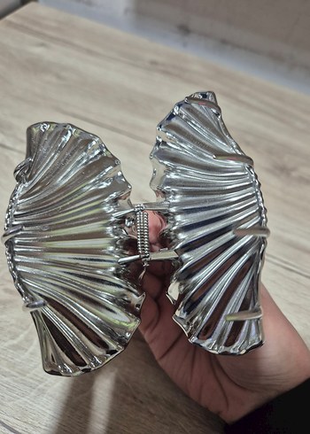 Viral midye toka gümüş rengi - Görsel 10