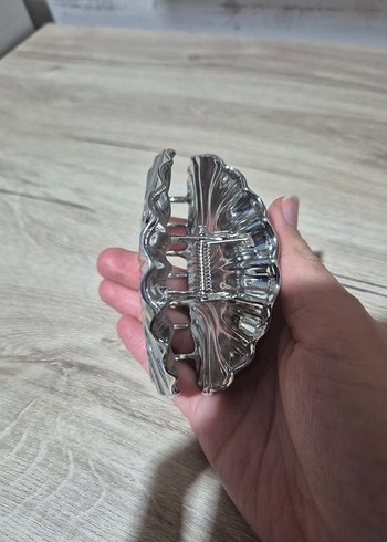 Viral midye toka gümüş rengi - Görsel 12