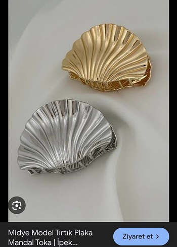 Viral midye toka gümüş rengi - Görsel 6