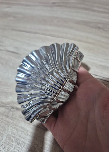 Viral midye toka gümüş rengi - Görsel 11