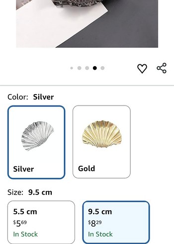 Viral midye toka gümüş rengi - Görsel 9