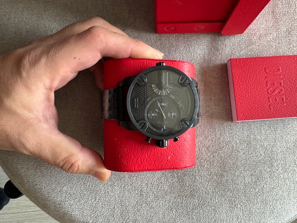 Erkek Siyah Minimalist Saat - Diesel büyük kasa - Görsel 4