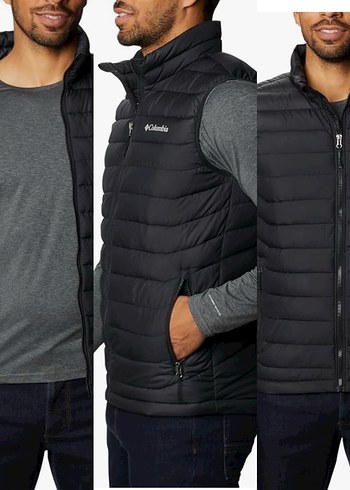 Columbia Gri Fermuarlı Erkek Yelek yalıtımlı - Görsel 2