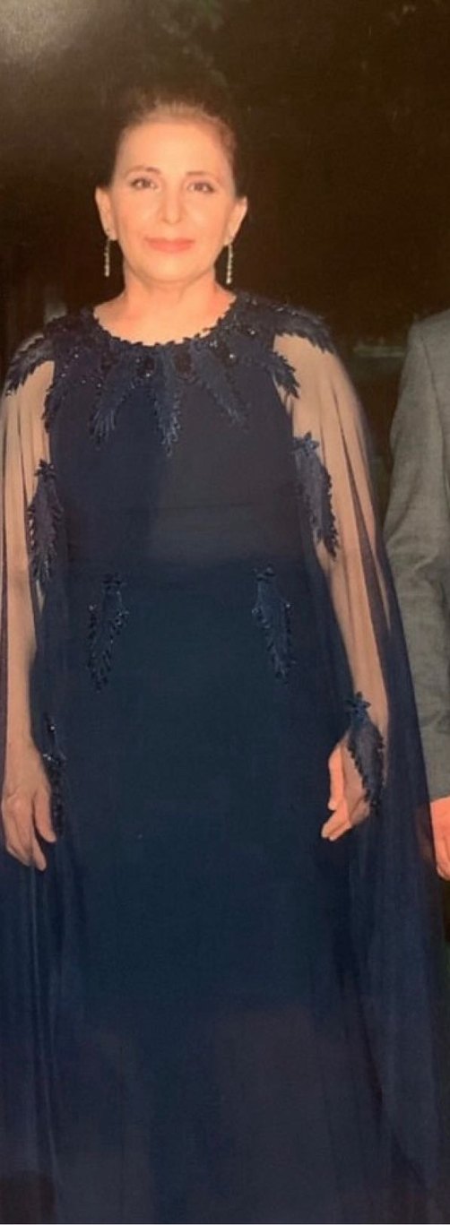 Siyah Nakışlı Uzun Gotik Abiye Elbise - Görsel 2