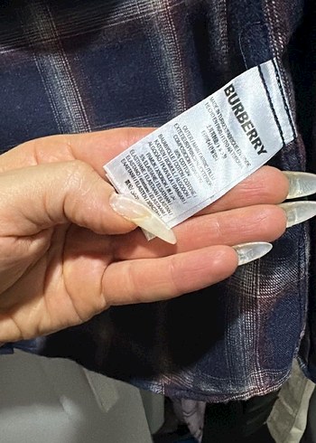 Lacivert Ekose Desenli kadın Gömlek - Görsel 4