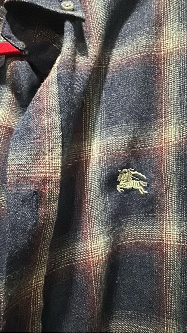 Lacivert Ekose Desenli kadın Gömlek - Görsel 2