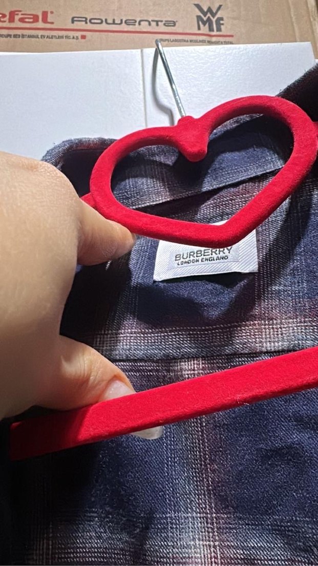 Lacivert Ekose Desenli kadın Gömlek - Görsel 5