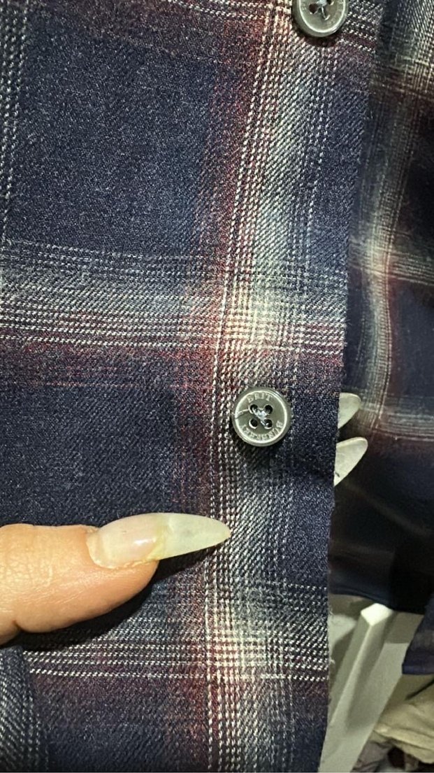 Lacivert Ekose Desenli kadın Gömlek - Görsel 3