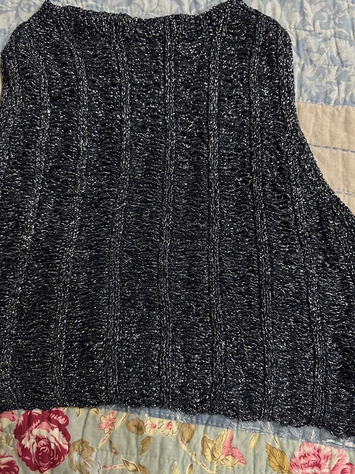 Bohem Gri Örgü Kadın Süveter - Görsel 2