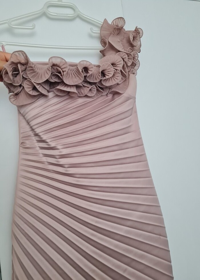 Pudra Rengi Saten Abiye - Görsel 2