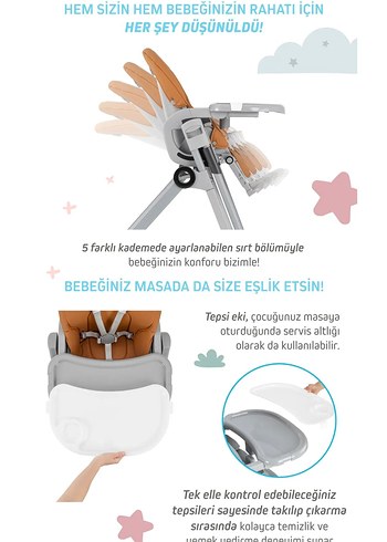 Pierre Cardin Gusto Mama Sandalyesi - Görsel 6