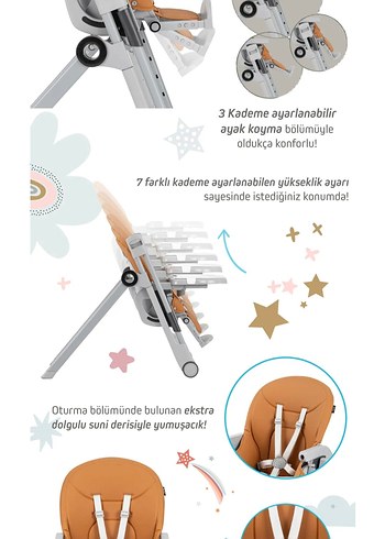 Pierre Cardin Gusto Mama Sandalyesi - Görsel 7