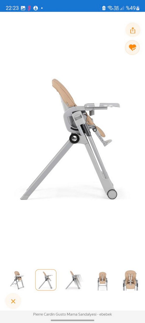 Pierre Cardin Gusto Mama Sandalyesi - Görsel 2