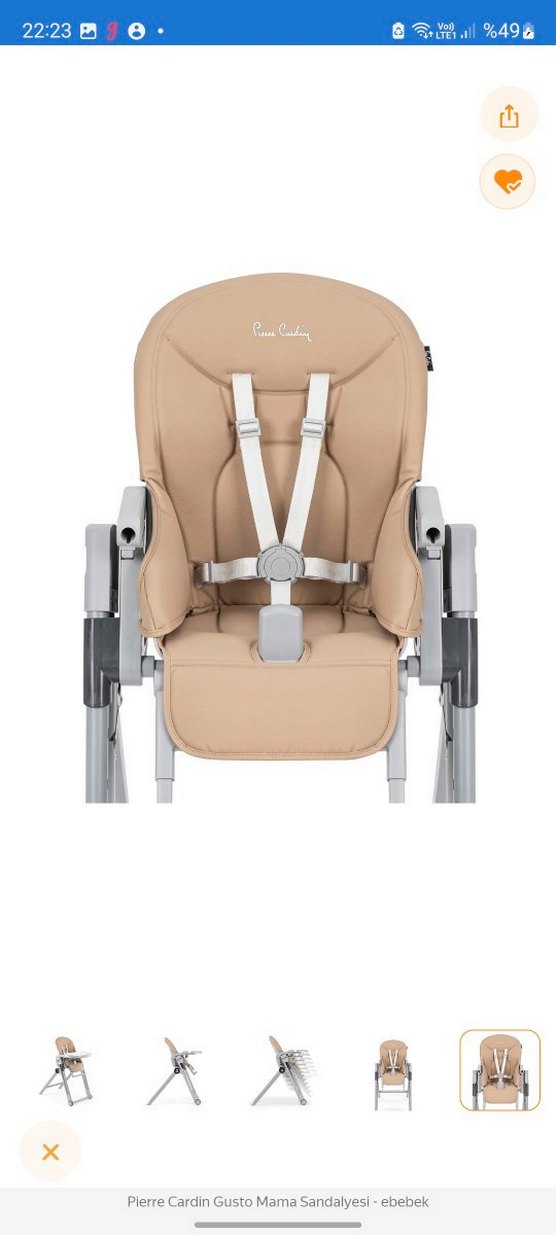 Pierre Cardin Gusto Mama Sandalyesi - Görsel 4