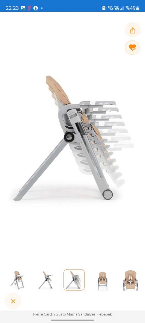 Pierre Cardin Gusto Mama Sandalyesi - Görsel 3