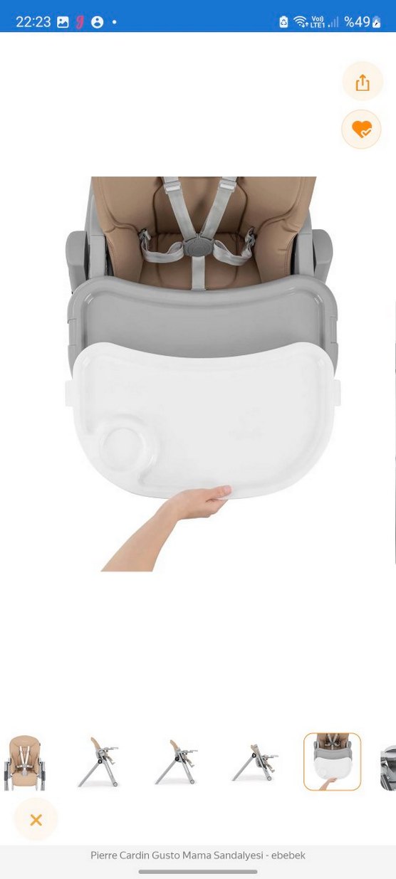 Pierre Cardin Gusto Mama Sandalyesi - Görsel 5