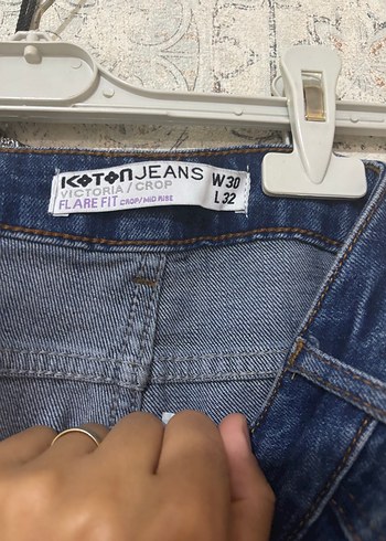 Koton Tokalı Geniş Kesim Midi Denim Kadın Jean koton