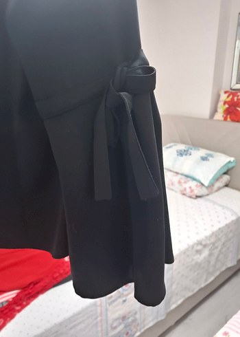 Siyah, Uzun Kollu, Salaş Kadın Bluz - Görsel 4