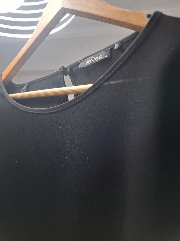 Siyah, Uzun Kollu, Salaş Kadın Bluz - Görsel 3