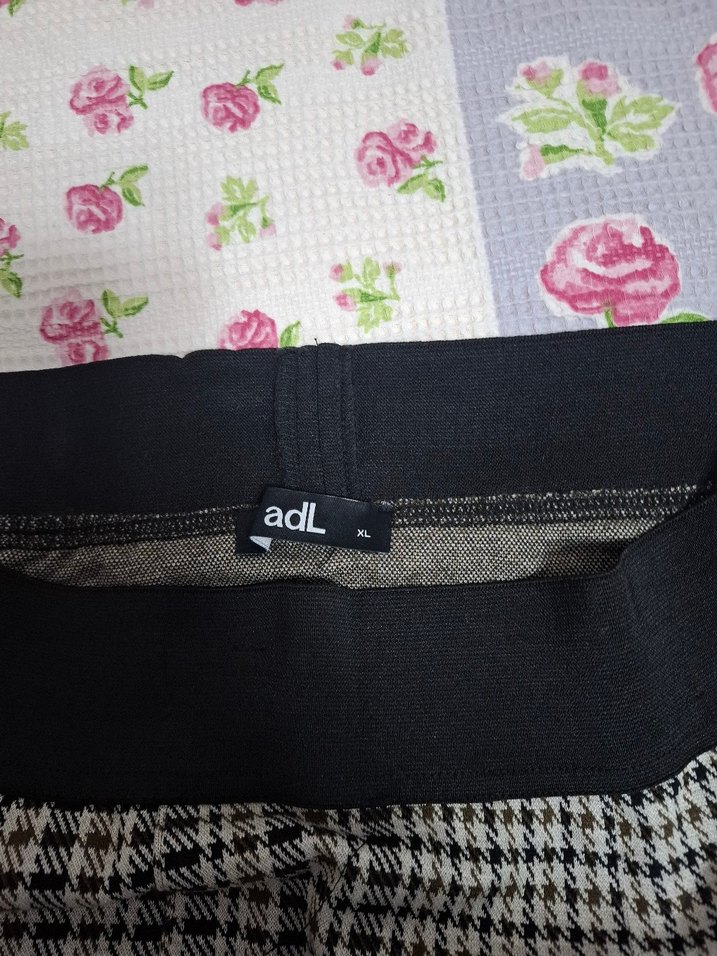 Gri Midi Pilili kareli Eteği - Görsel 3