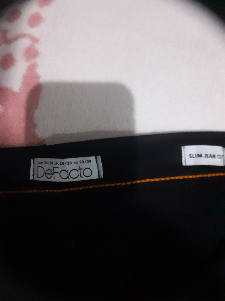 Siyah erkek Denim Kumaş Pantolon - Görsel 2