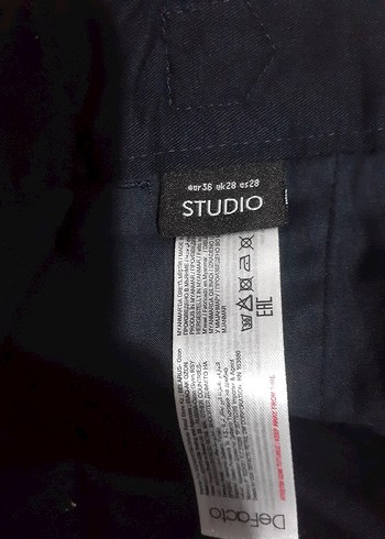 Erkek Siyah Kumaş Kemerli Pantolon - Görsel 4