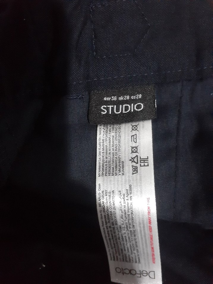 Erkek Siyah Kumaş Kemerli Pantolon - Görsel 4