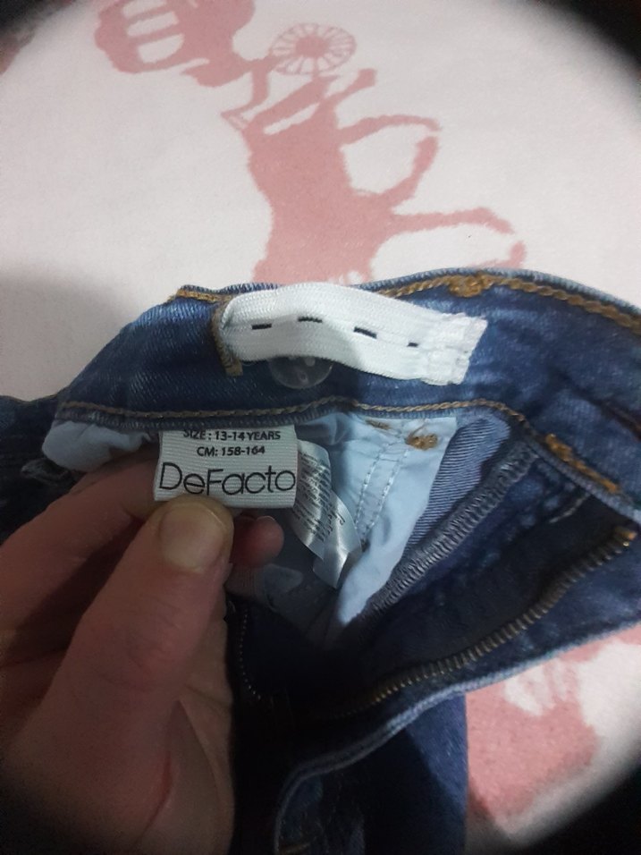 Erkek çocuk Mavi Bol Kesim Kot Pantolon - Görsel 2