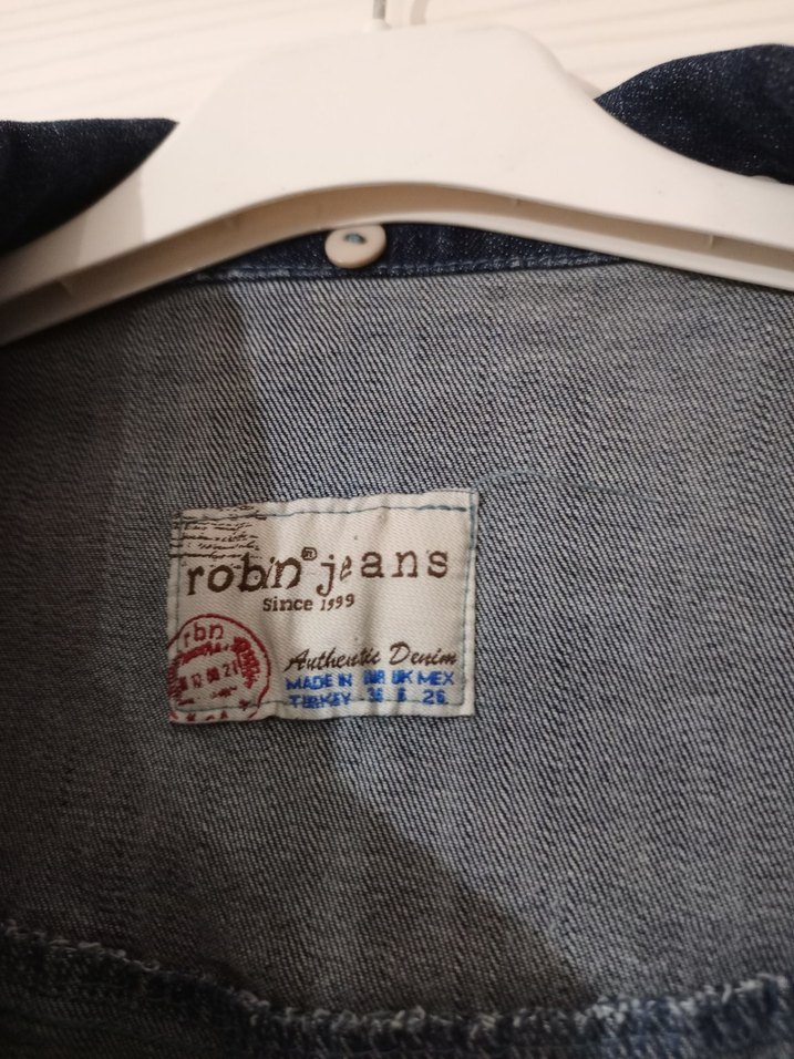 Gri Kol Detaylı Kadın Denim Ceket - Görsel 4