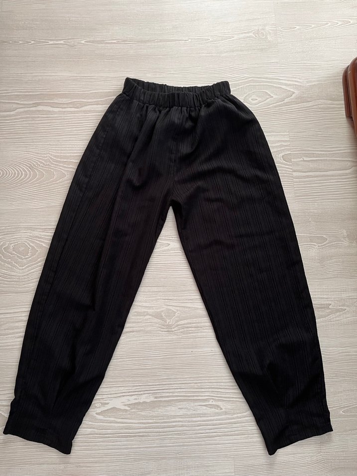 Kadın Siyah Pileli İkili Takım - Görsel 4