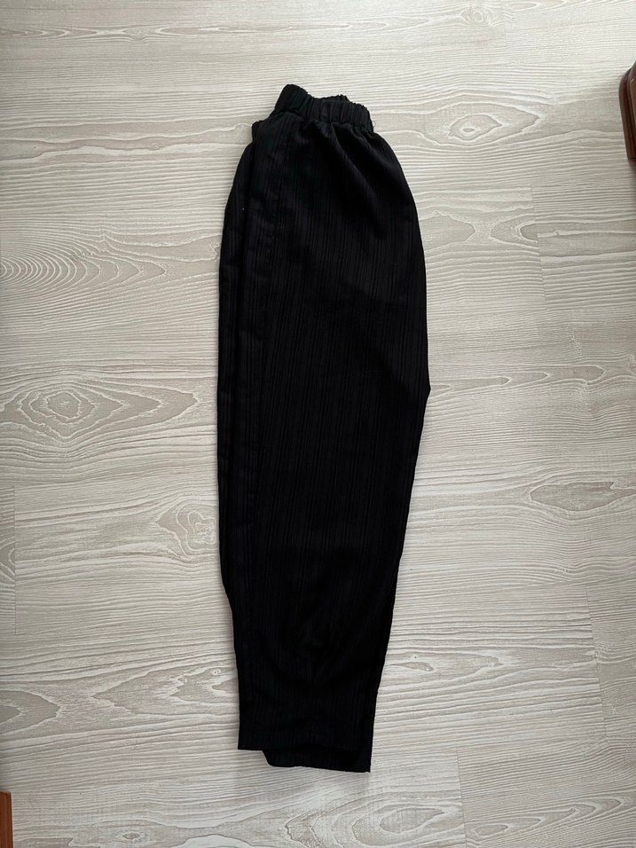 Kadın Siyah Pileli İkili Takım - Görsel 5