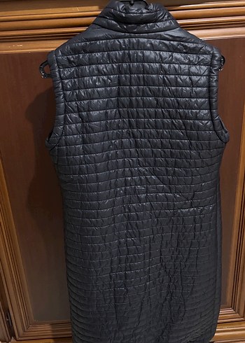 Dikişli Siyah Deri Kadın Yelek - Görsel 3