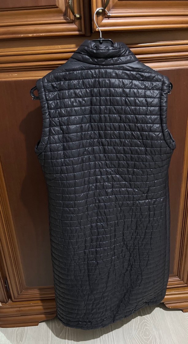 Dikişli Siyah Deri Kadın Yelek - Görsel 3