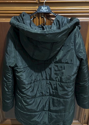 Siyah Fermuarlı Kadın Kışlık Mont - Görsel 3