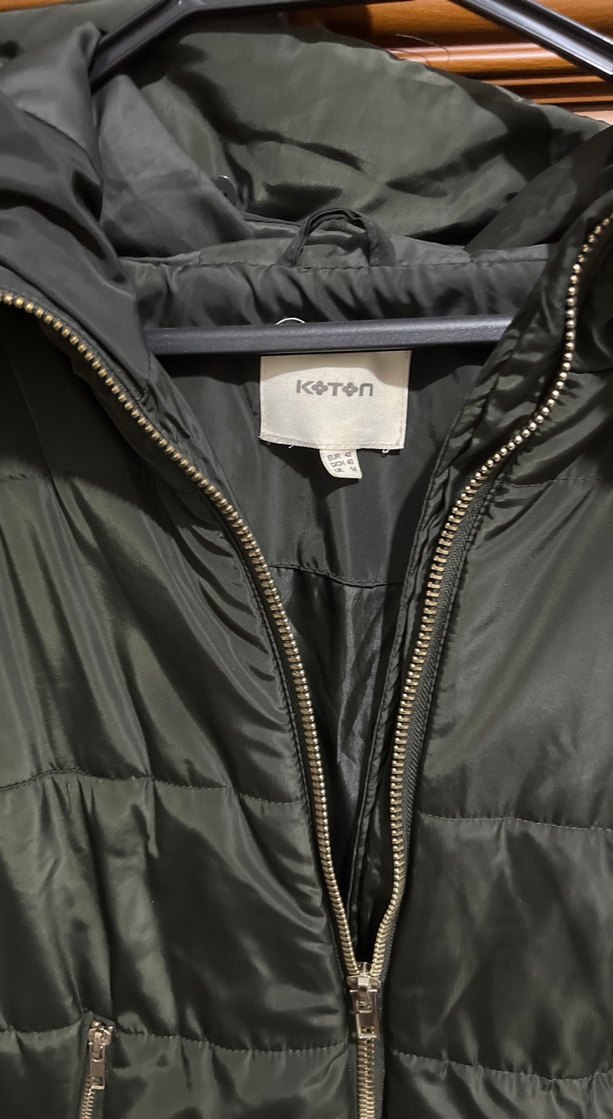 Siyah Fermuarlı Kadın Kışlık Mont - Görsel 2