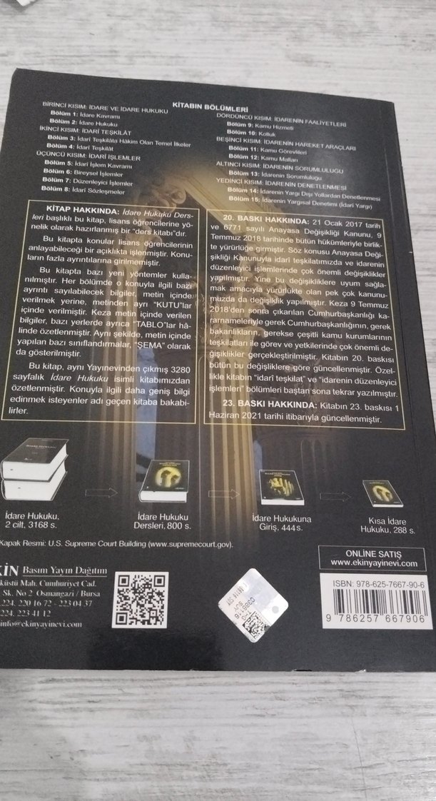İdare Hukuku Dersleri - Kemal Gözler, Gürsel Kaplan - Görsel 2