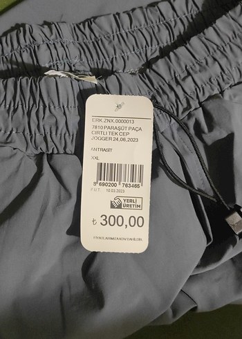 xxl Beden Gri Erkek Paraşüt Kumaş Pantolon